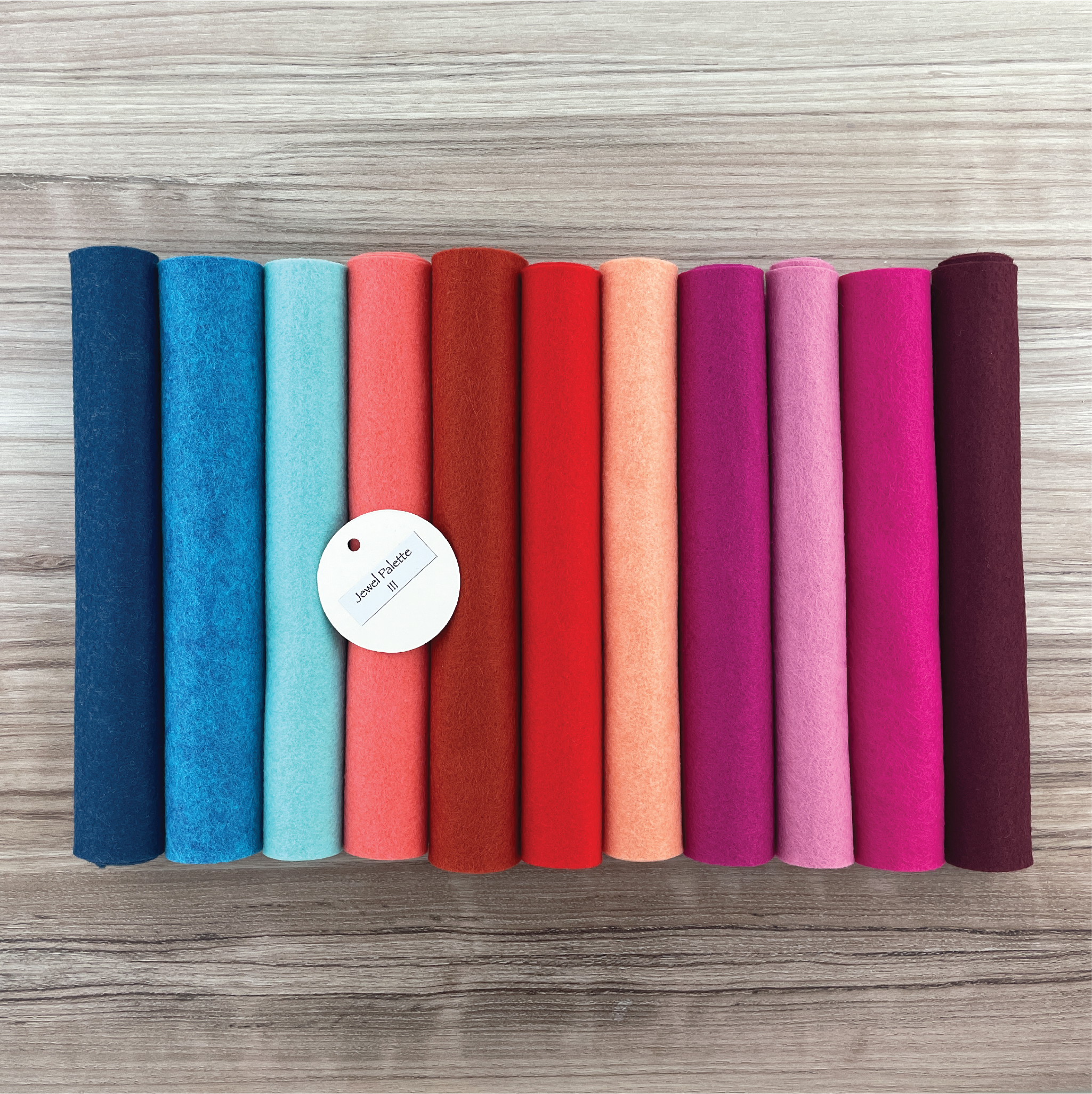 Deep Peach Wool Blend Felt