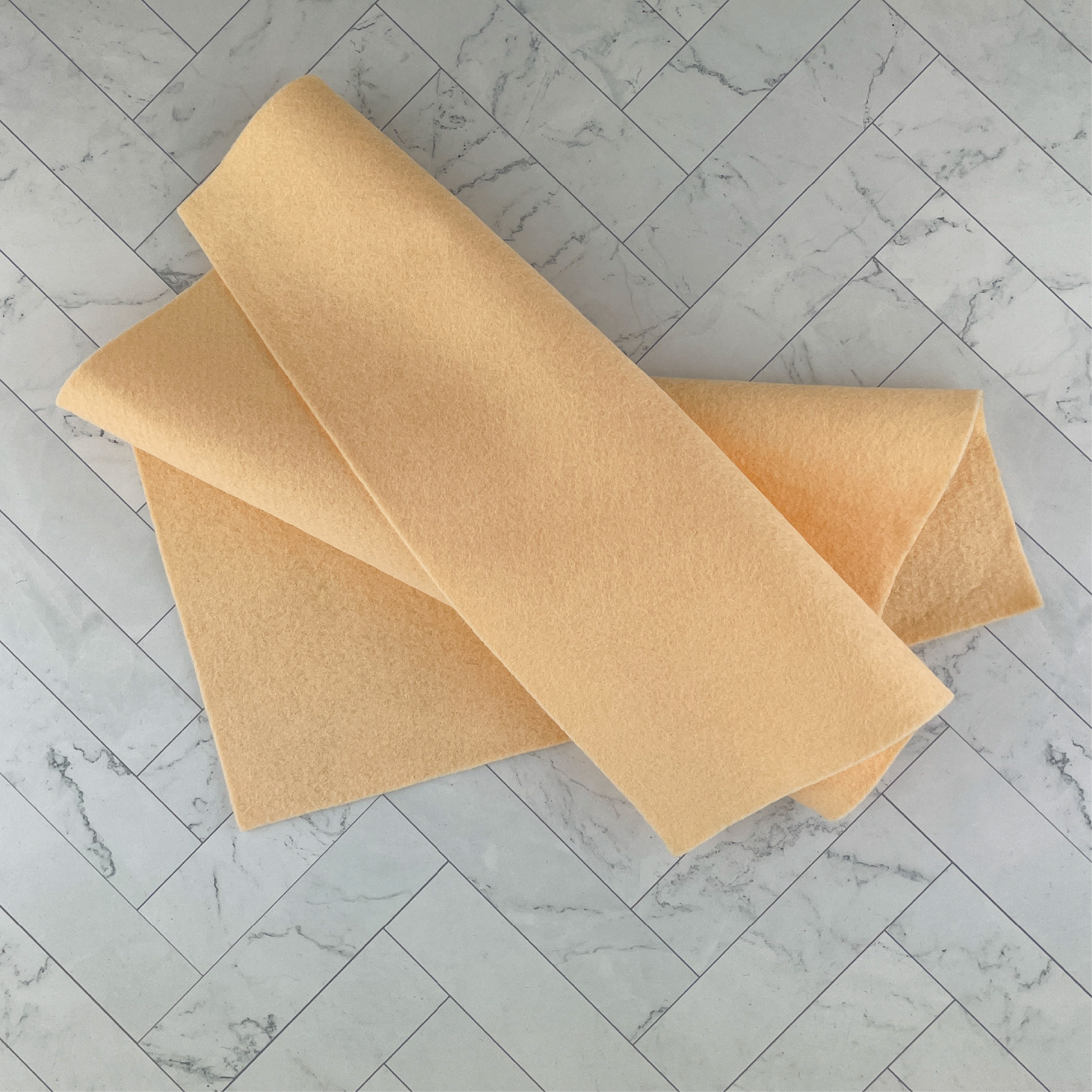 Light Peach Wool Blend Felt