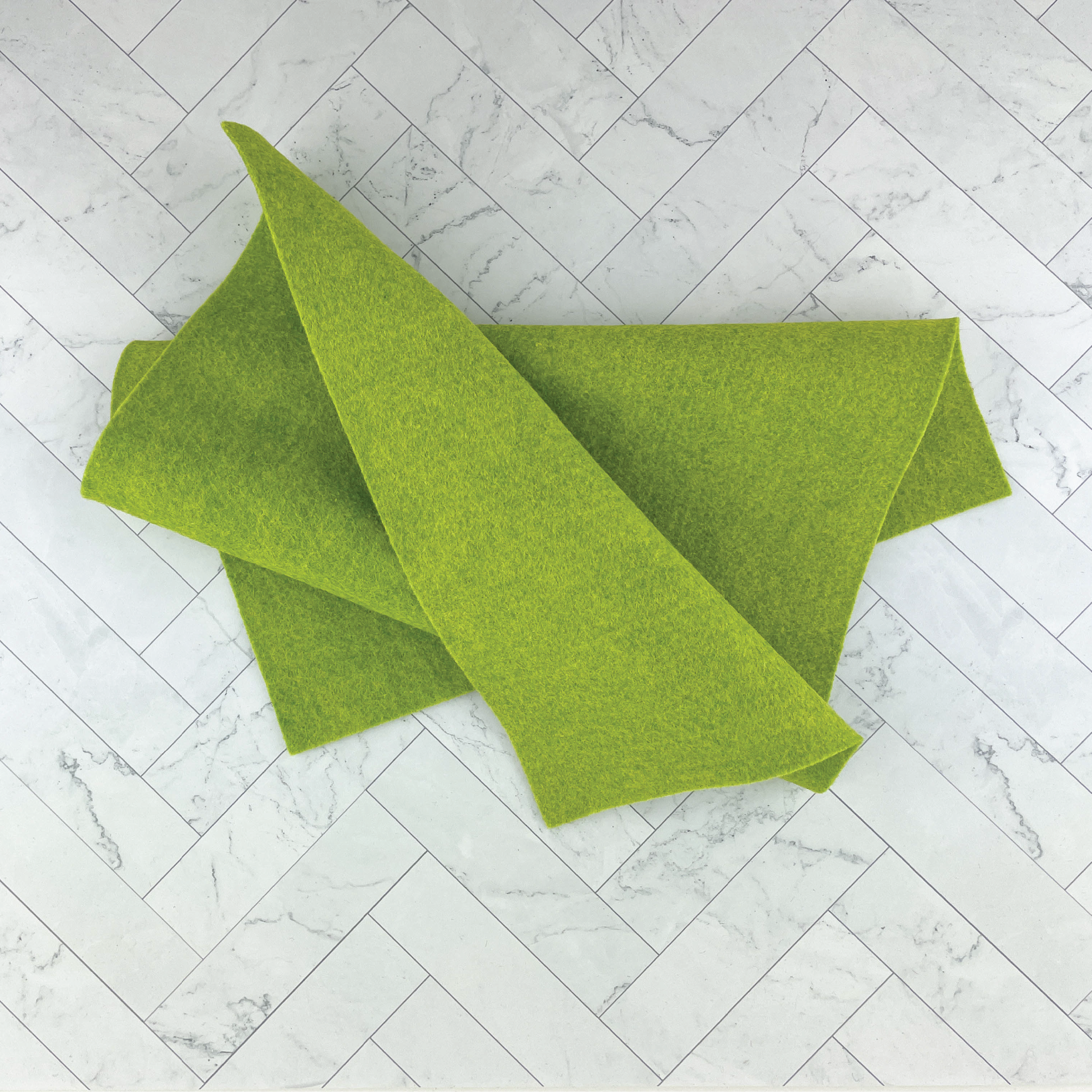 Lime Wool Blend Felt