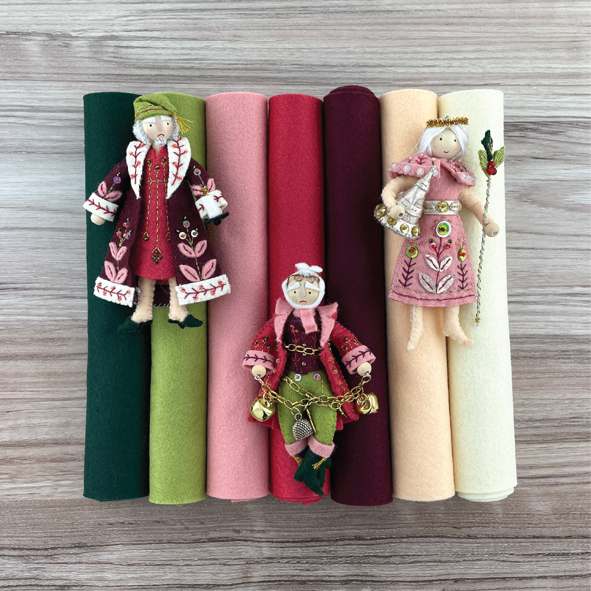 Ecru Wool Blend Felt