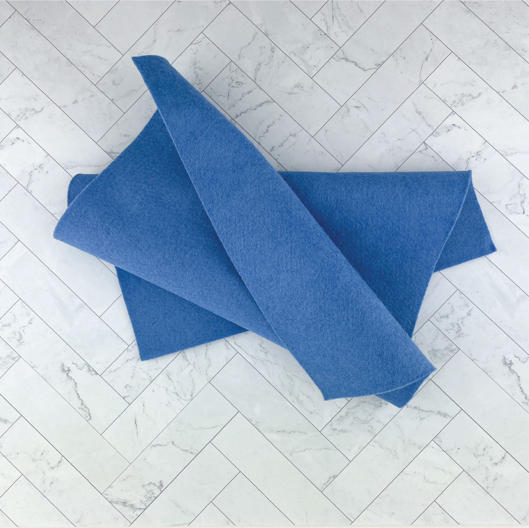 Nordic Blue Wool Blend Felt