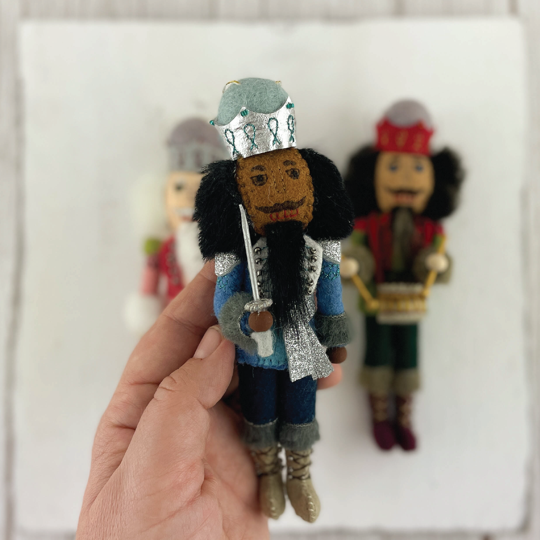 Nathan the Nutcracker Ornament Embroidery and Hand Sewing Pattern