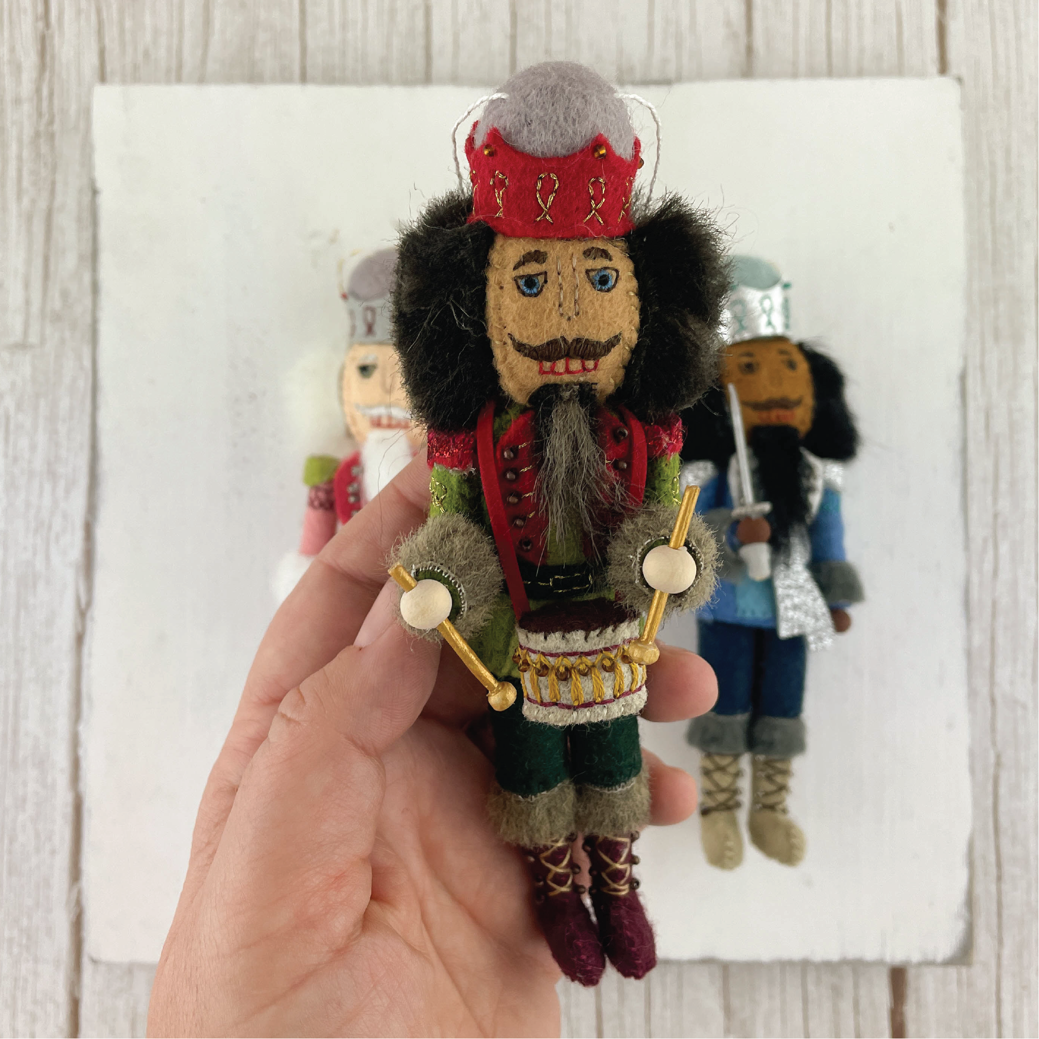 Nathan the Nutcracker Ornament Embroidery and Hand Sewing Pattern