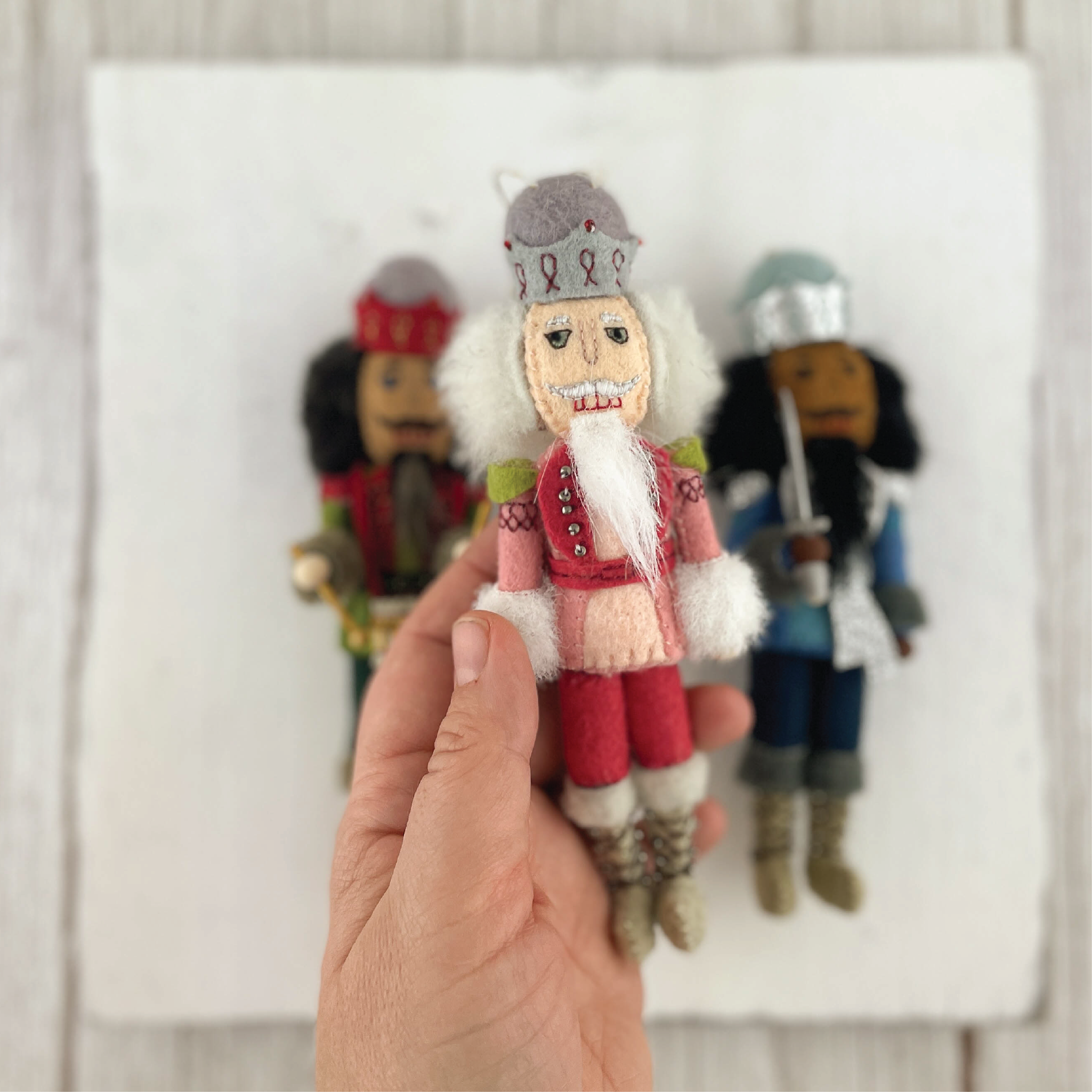 Nathan the Nutcracker Ornament Embroidery and Hand Sewing Pattern