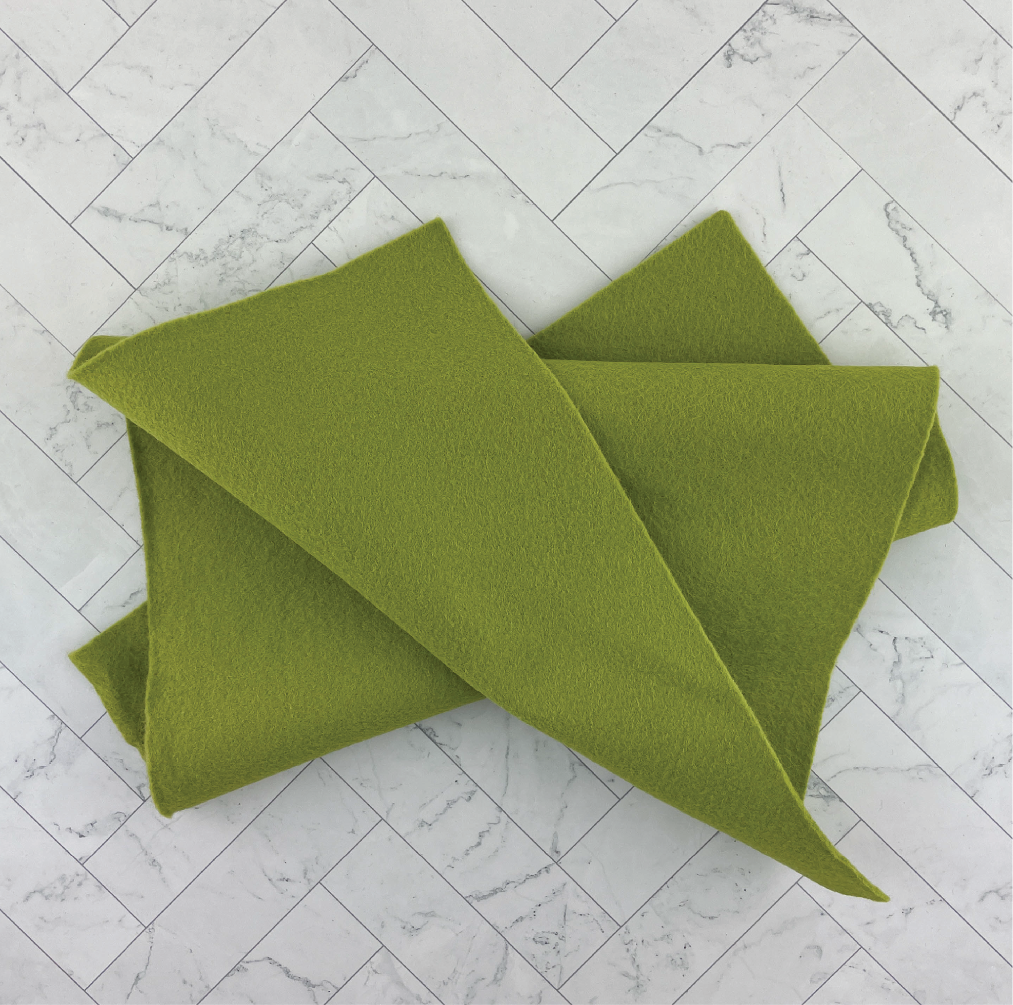 Pea Soup Wool Blend Felt