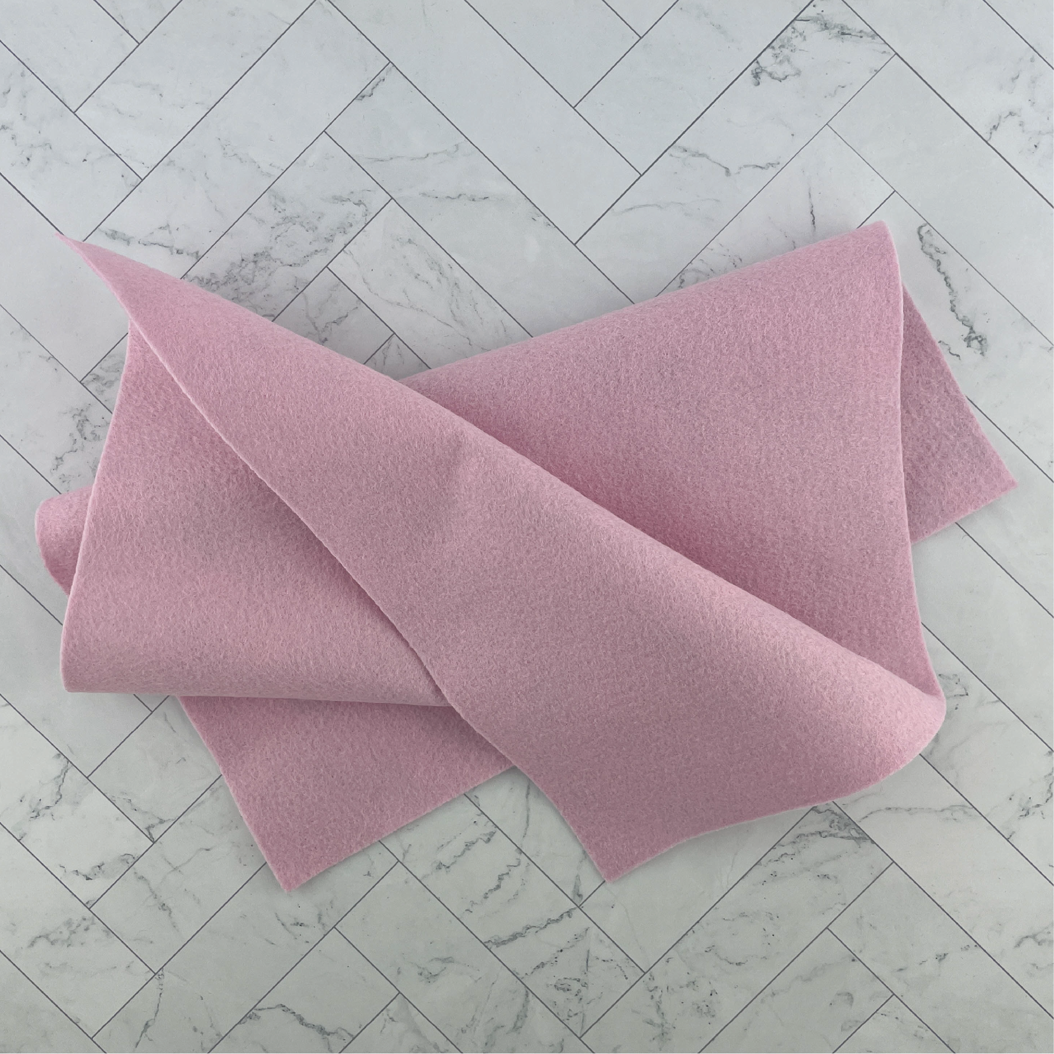 Pink Frost Wool Blend Felt