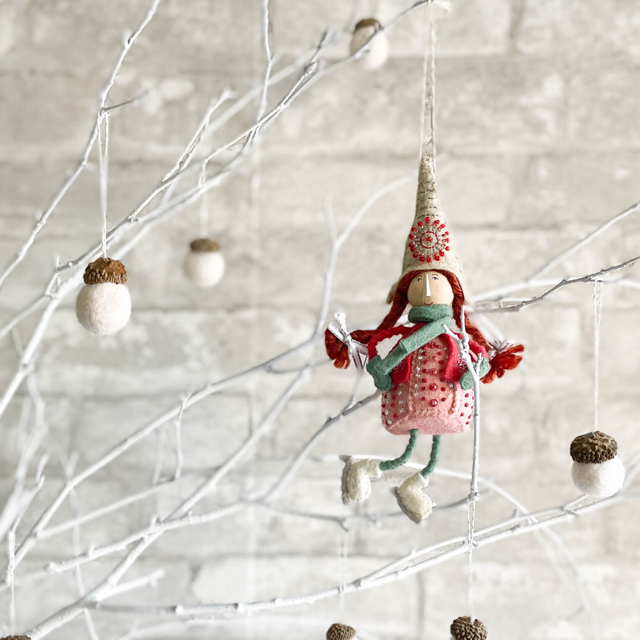 Whimsical Skater Ornament Completed Head