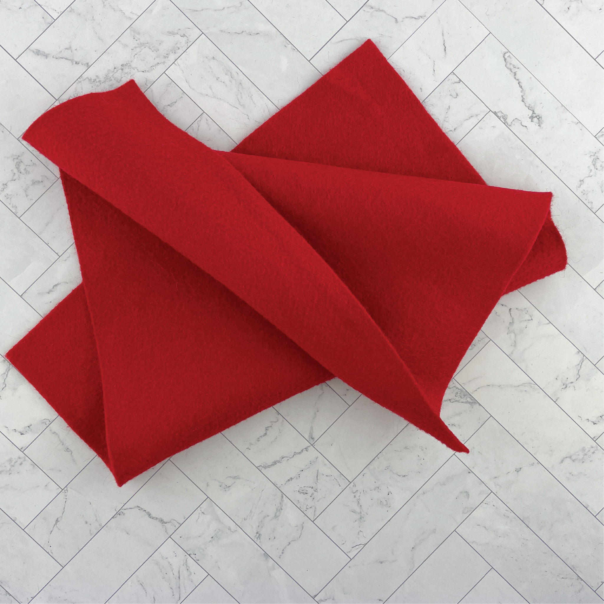 Red Wool Blend Felt