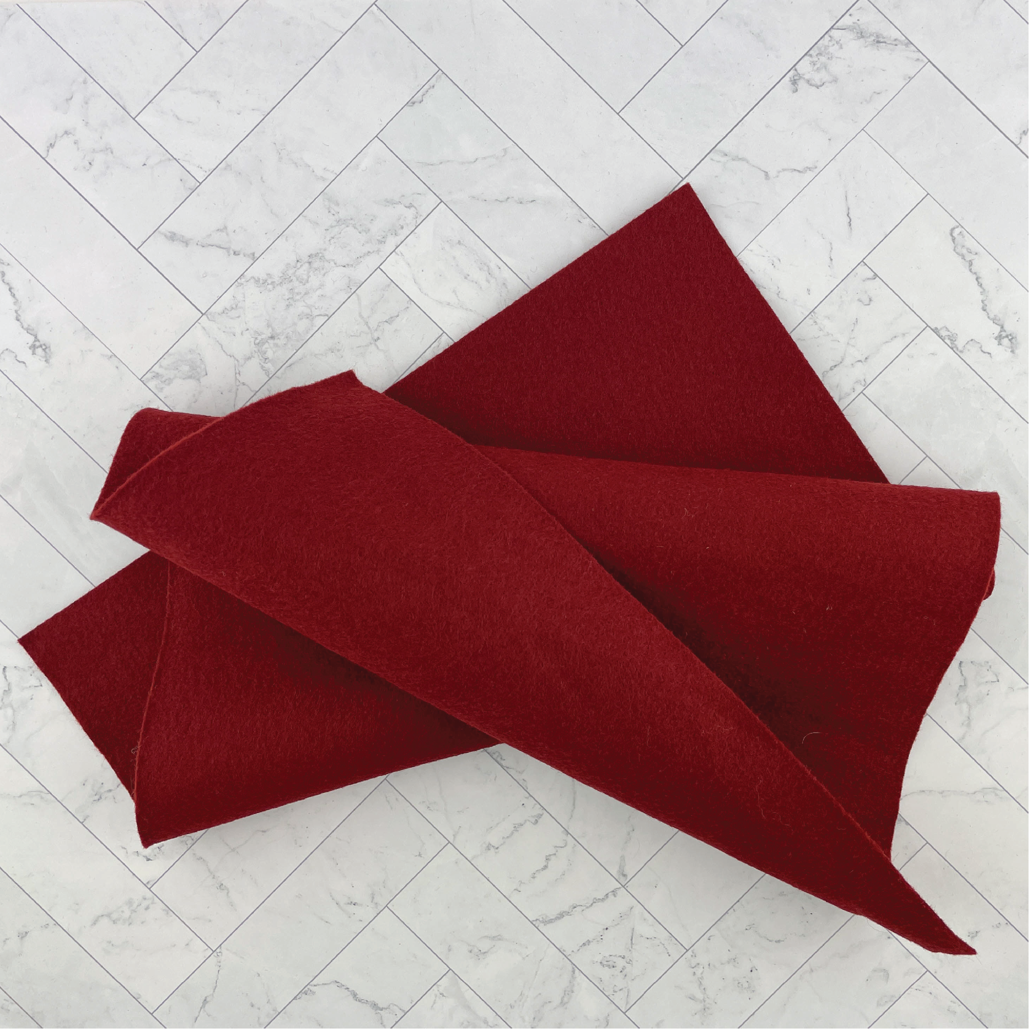 Red Brick Wool Blend Felt