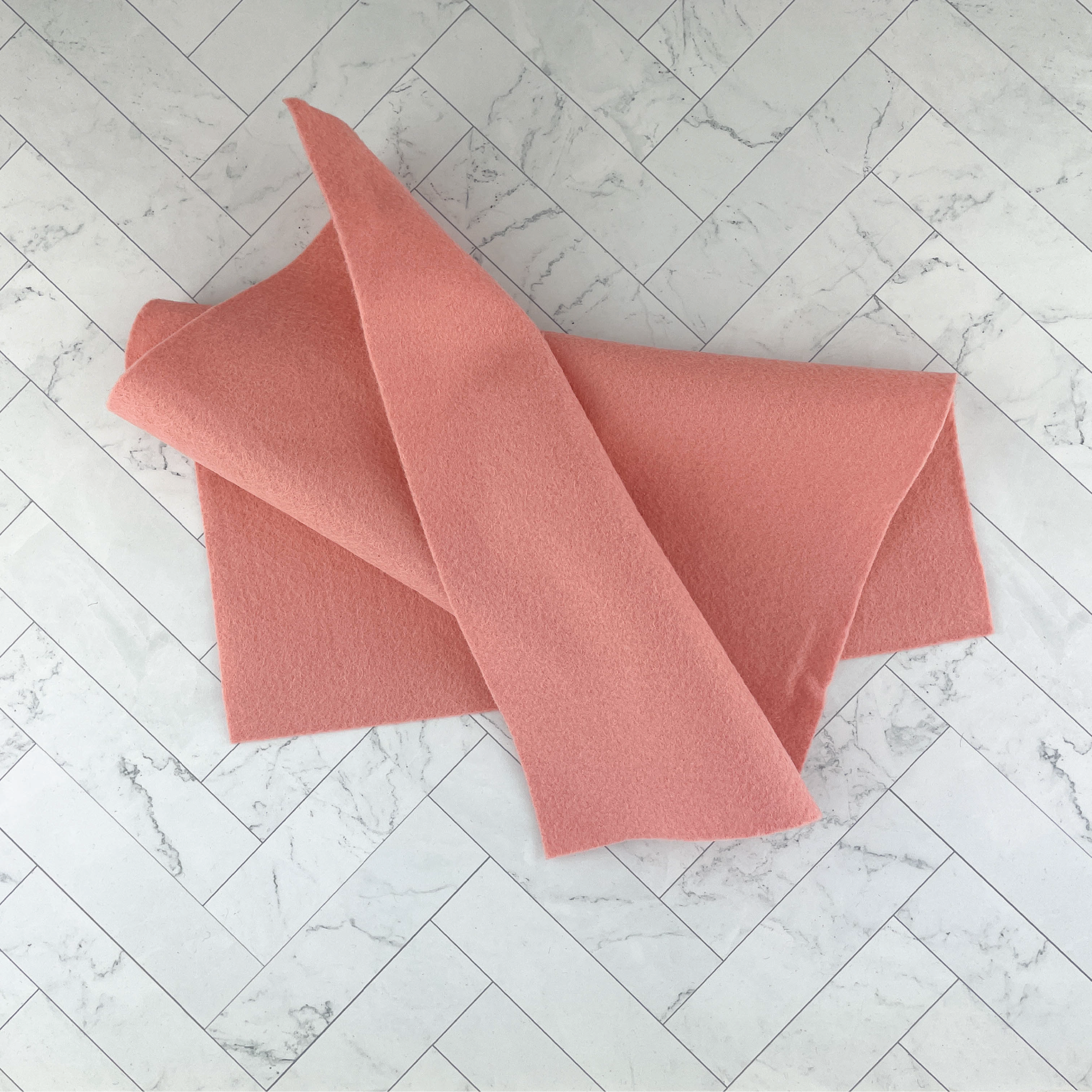 Retro Pink Wool Blend Felt
