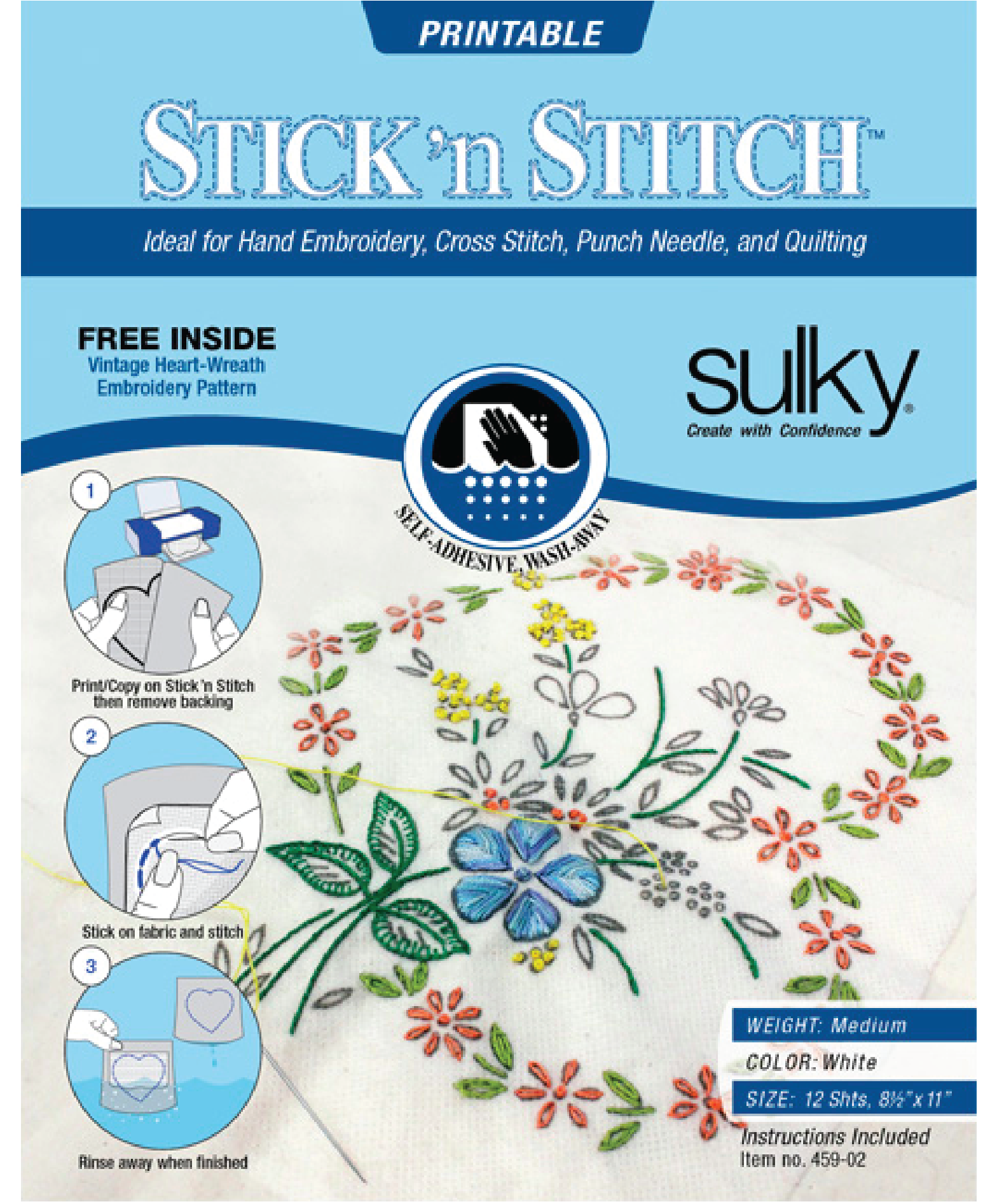 Printable Sticky Fabri-Solvy (Sulky Brand)