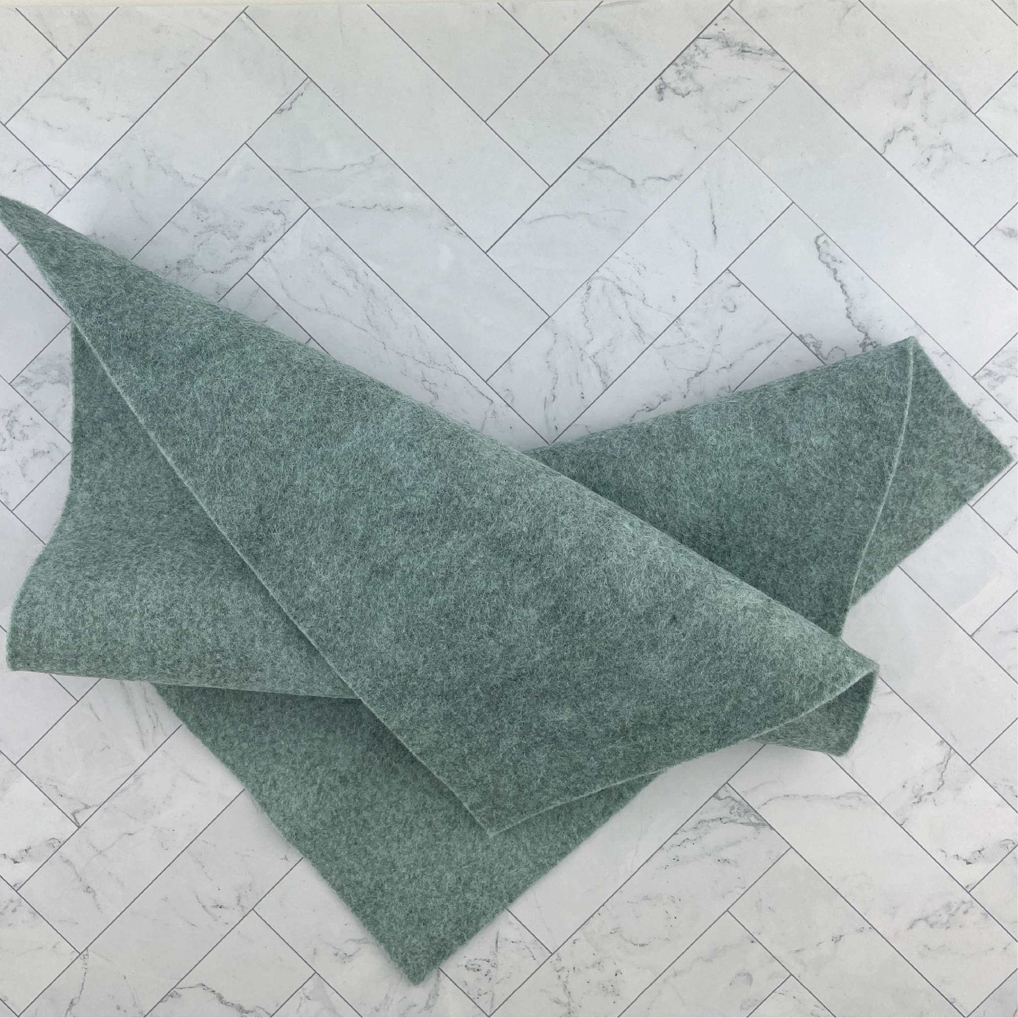Stormy Blue Wool Blend Felt