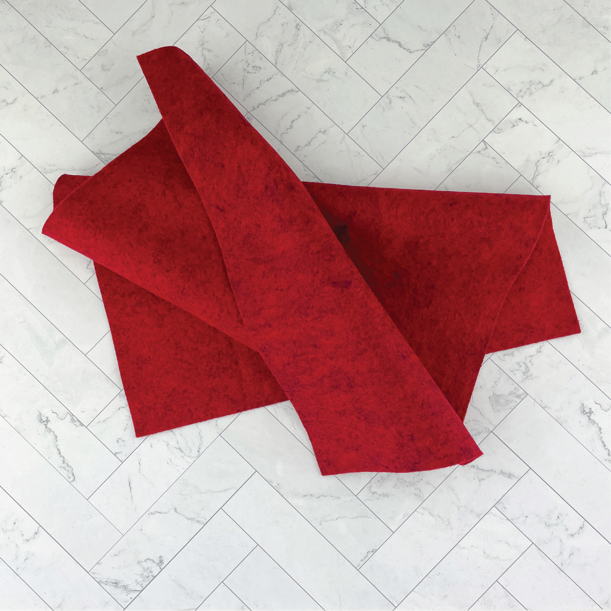 Valentine Red Wool Blend Felt
