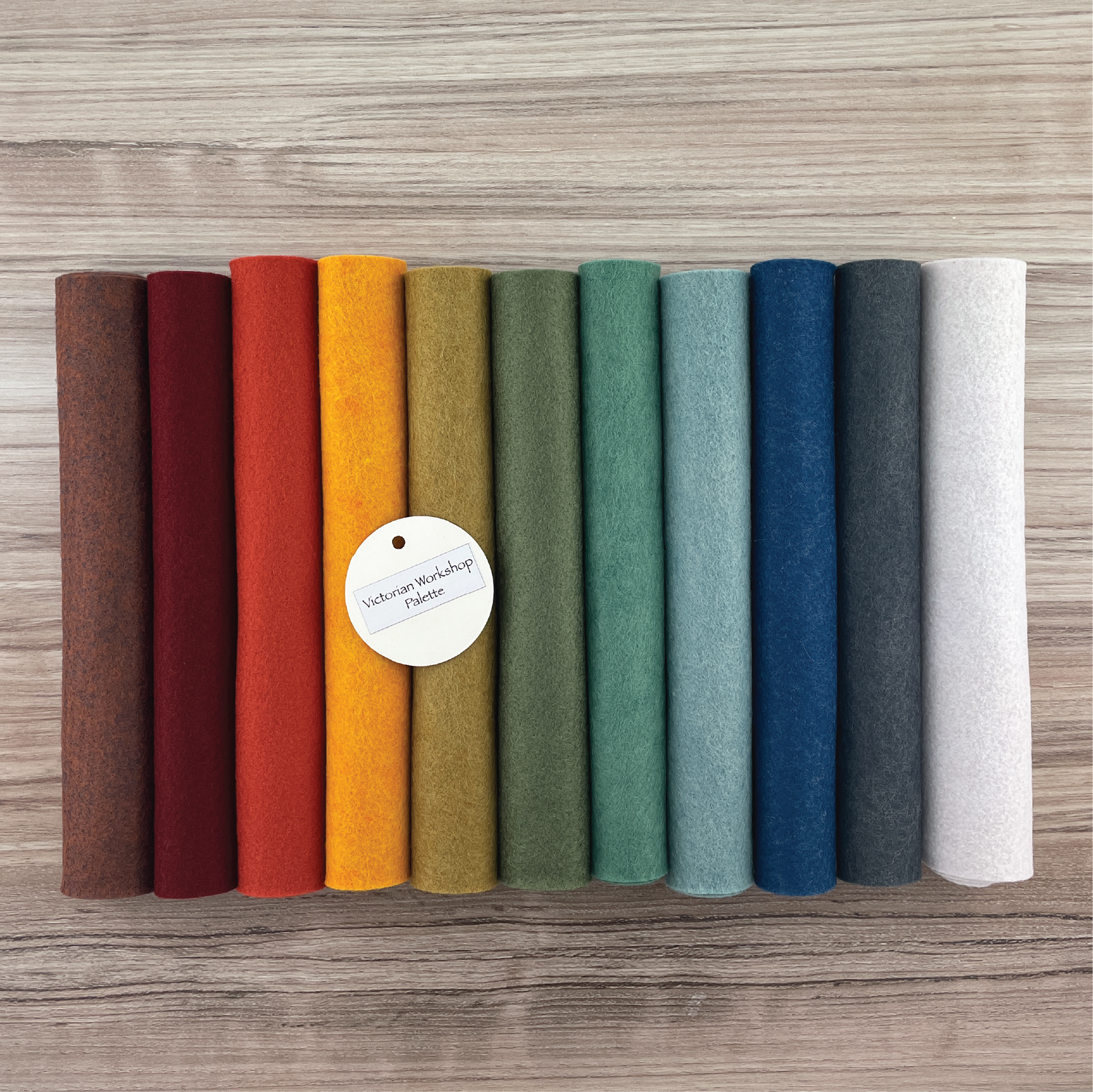 Olive Green Wool Blend Felt