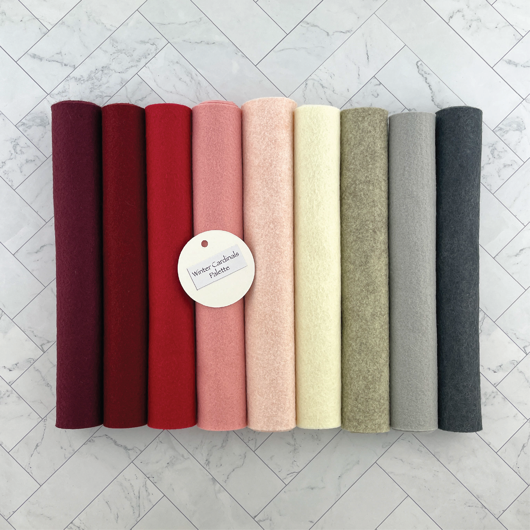 Cloud Grey Wool Blend Felt