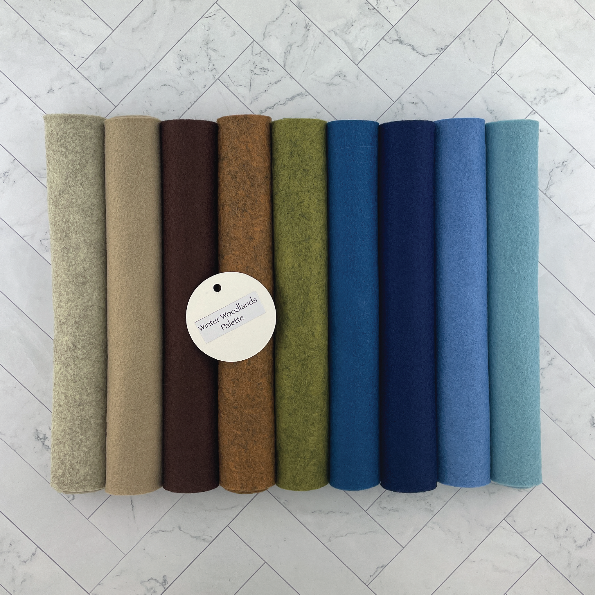 Nordic Blue Wool Blend Felt
