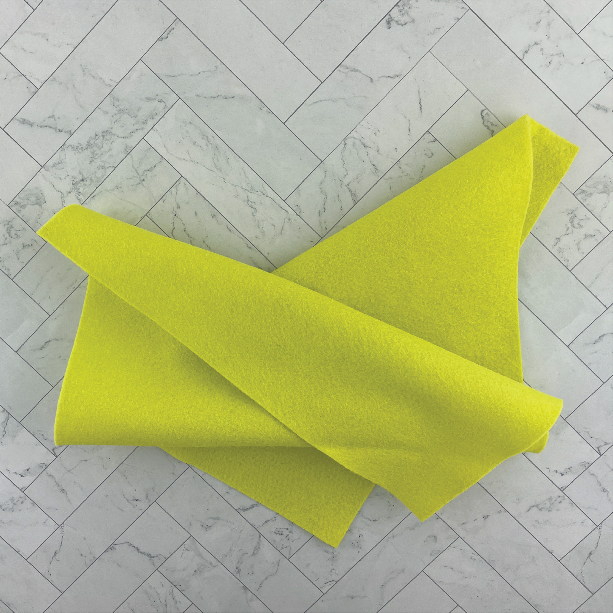 Yellow Chartreuse Wool Blend Felt
