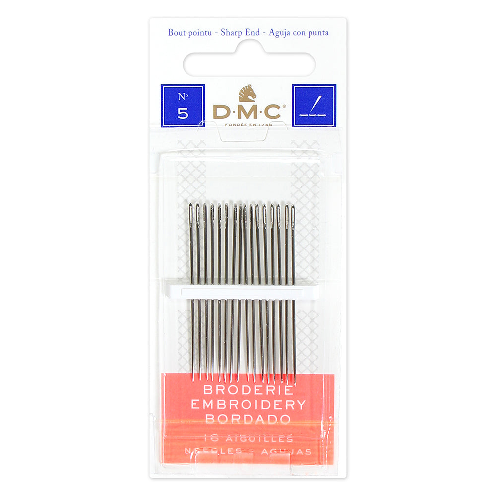 Size 5 DMC Embroidery Needles  | 12  Pack | DMC Brand