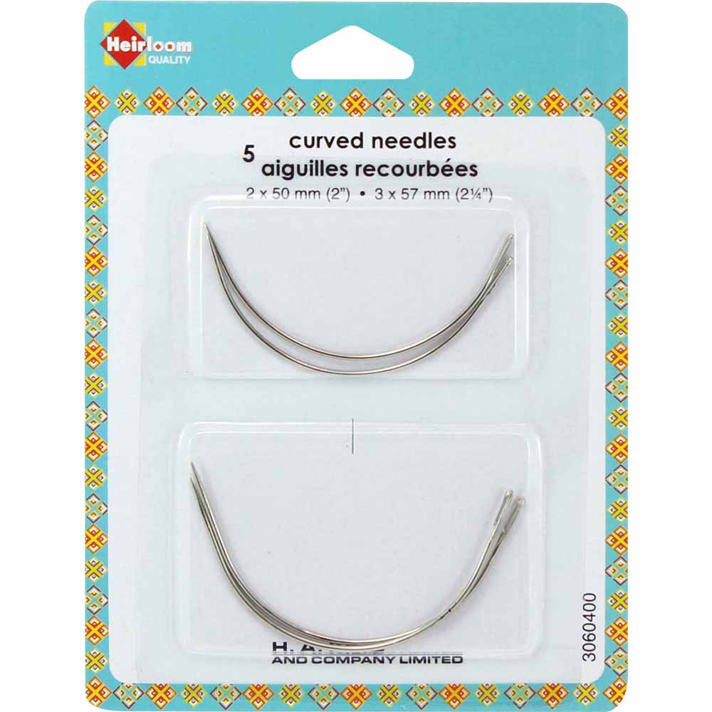 Curved Hand Sewing Needles | 4  Needles | Heirloom Quality Brand