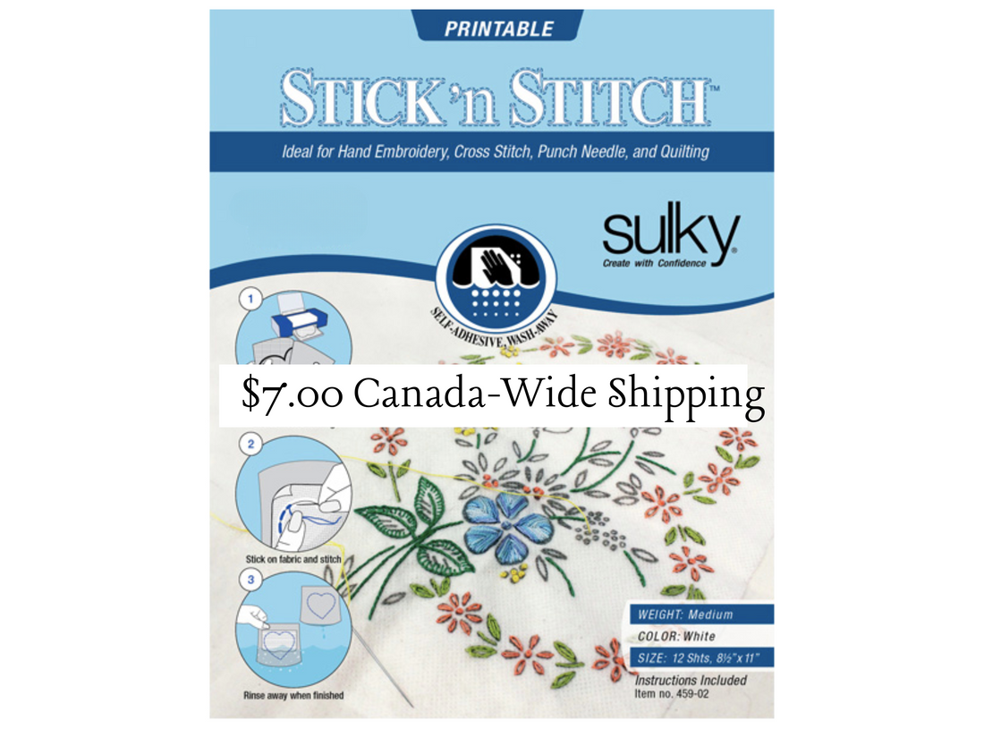 Printable Sticky Fabri-Solvy (Sulky Brand) Flat Rate