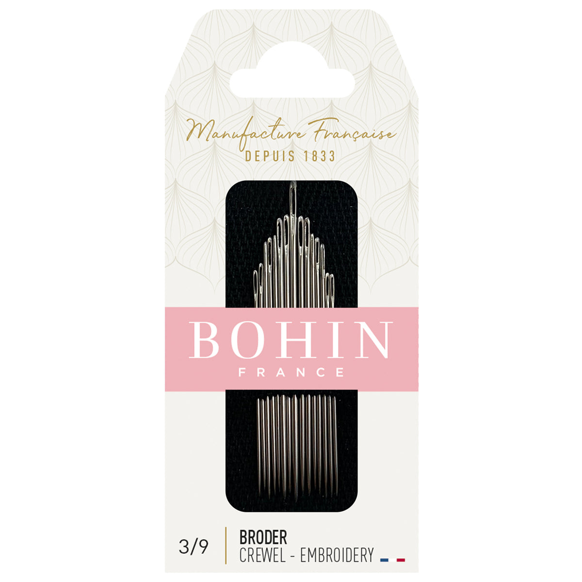 Bohin Embroidery Needles — Assorted Sizes 3/9, 15-Pack