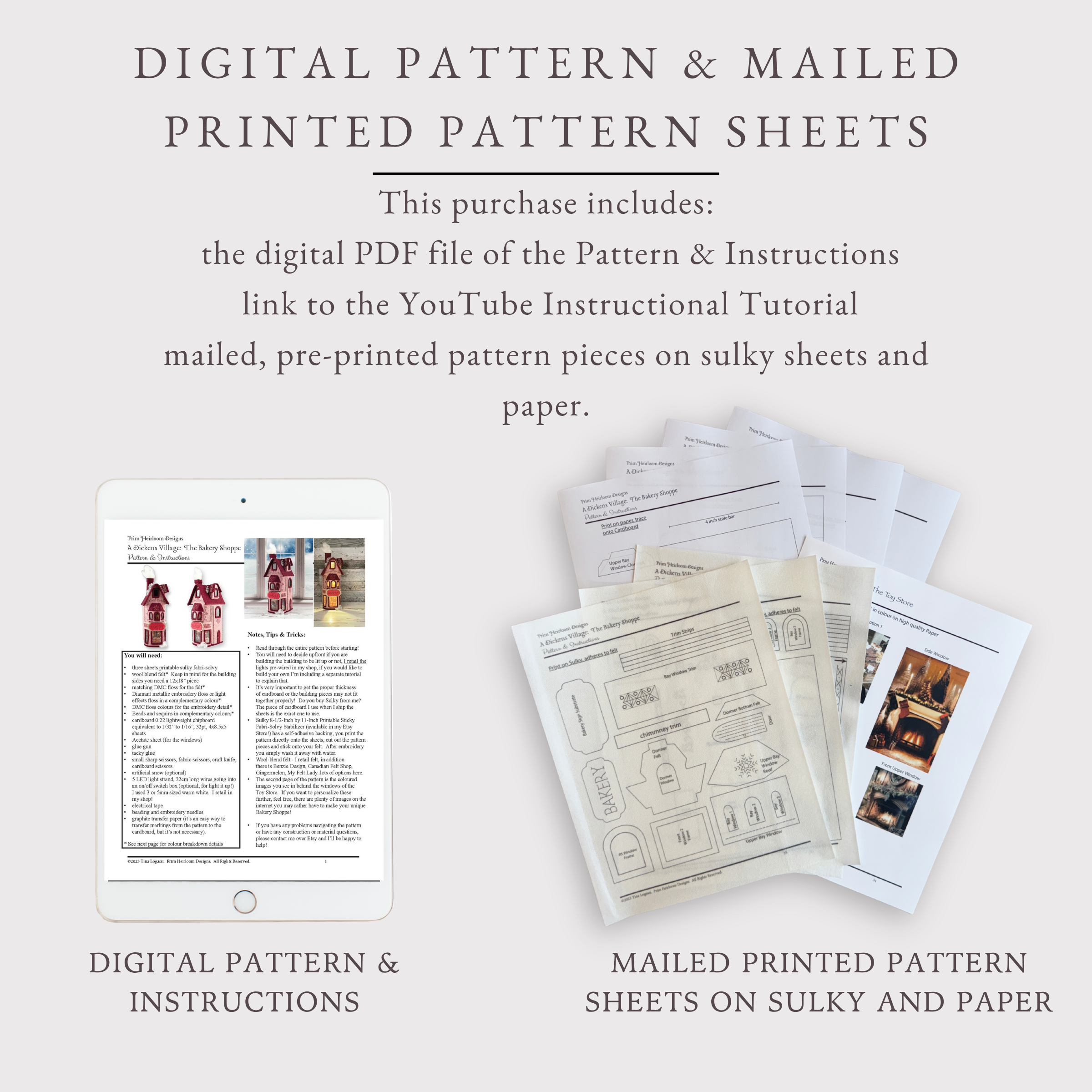 Bakery Shoppe Digital Pattern + Mailed Pre-Printed Pattern Sheets
