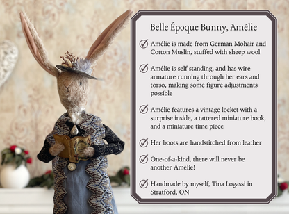 One of a Kind Handmade Bunny Doll Amélie