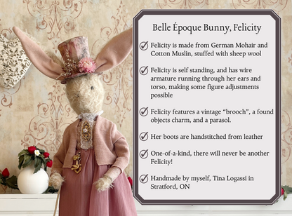 One of a Kind Handmade Bunny Doll Felicity