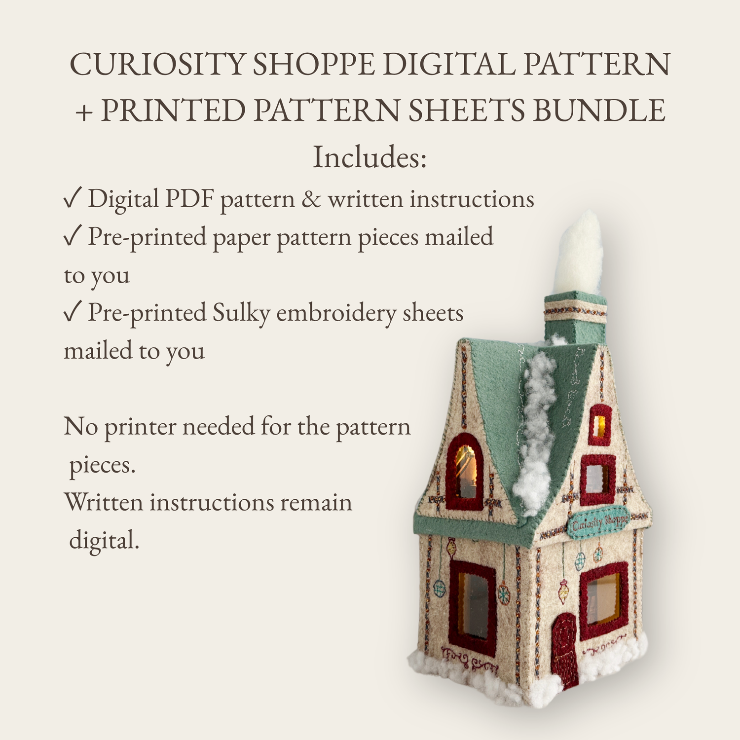 Curiosity Shoppe Mailed Printed Pattern Sheets