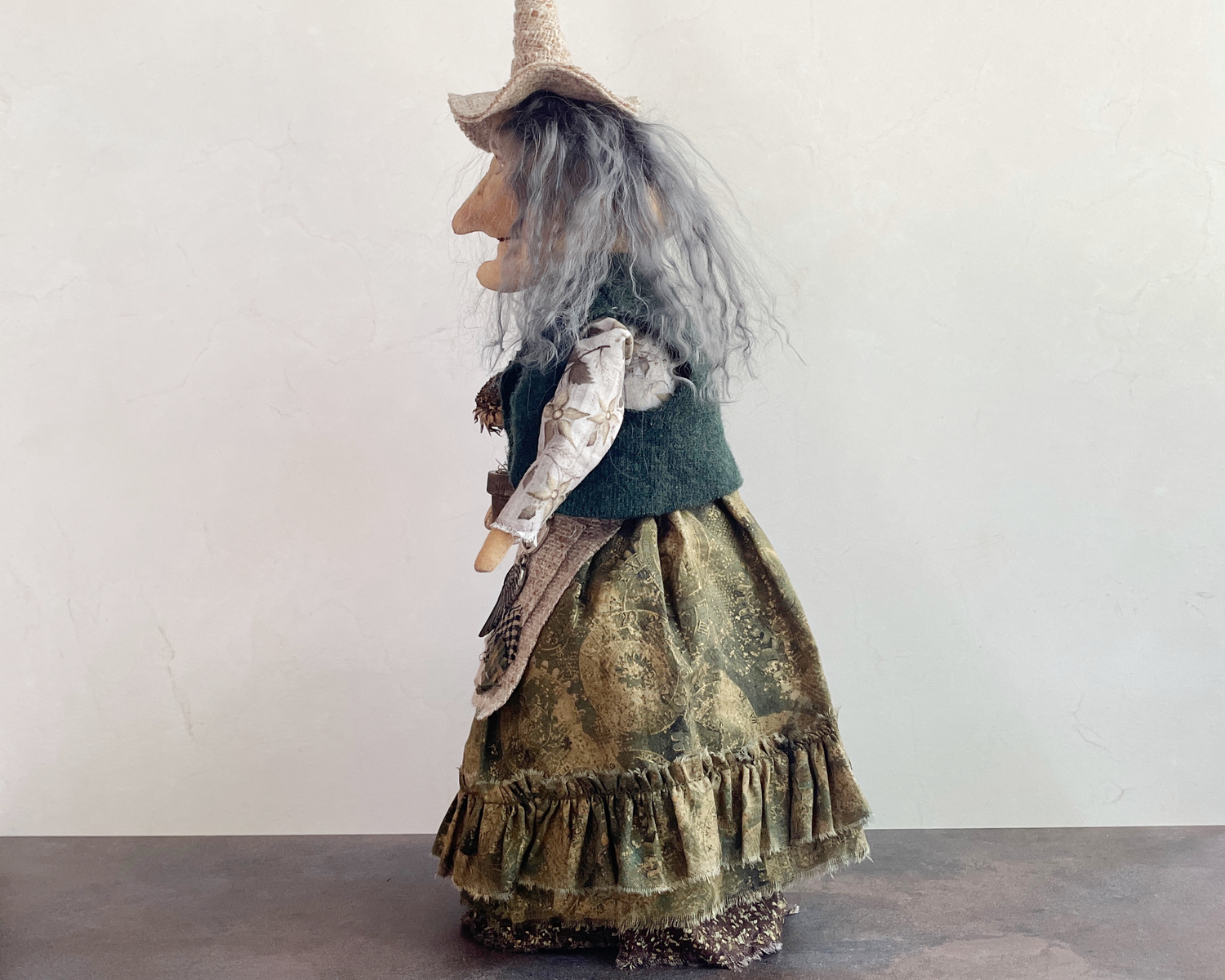 Handmade Halloween Hazel the Hedge Witch Art Doll 2