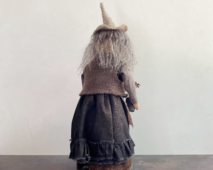 Handmade Halloween Hazel the Hedge Witch Art Doll