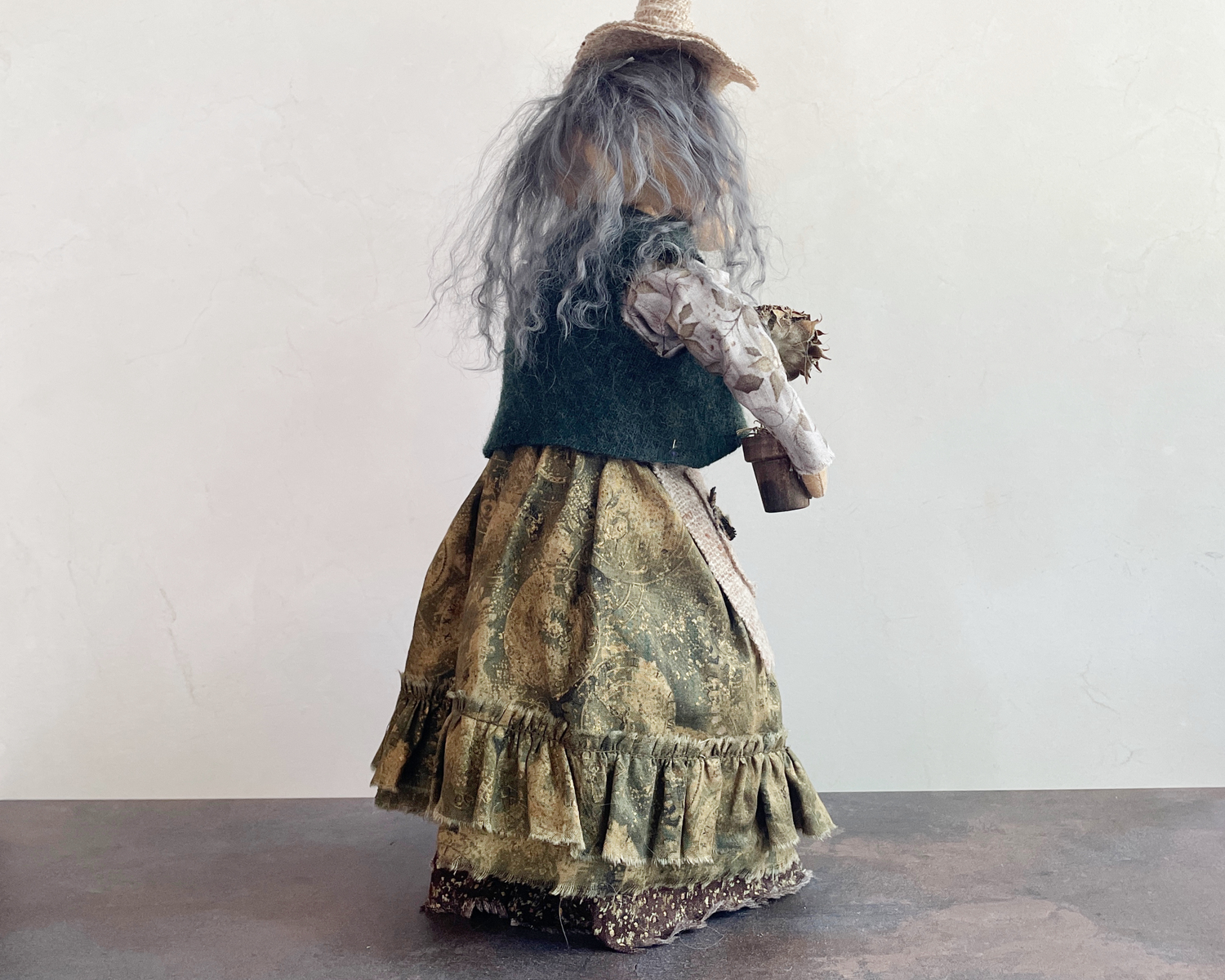Handmade Halloween Hazel the Hedge Witch Art Doll 2
