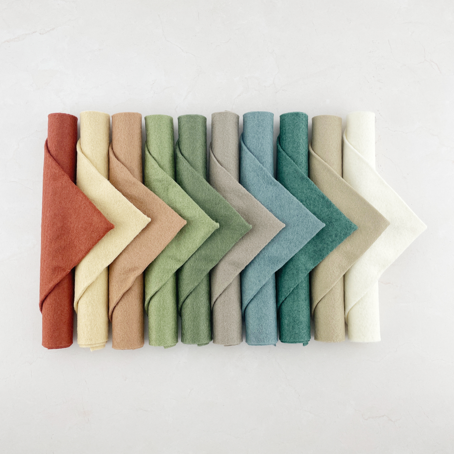 Earthy Boho Palette Curated Wool Blend Felt Bundle