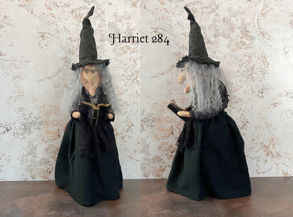 Handmade Halloween Harriet Witch Doll Fall Home Decor / Autumn Folk Art Handmade OOAK Fabric Doll / One of a Kind Handmade Witch