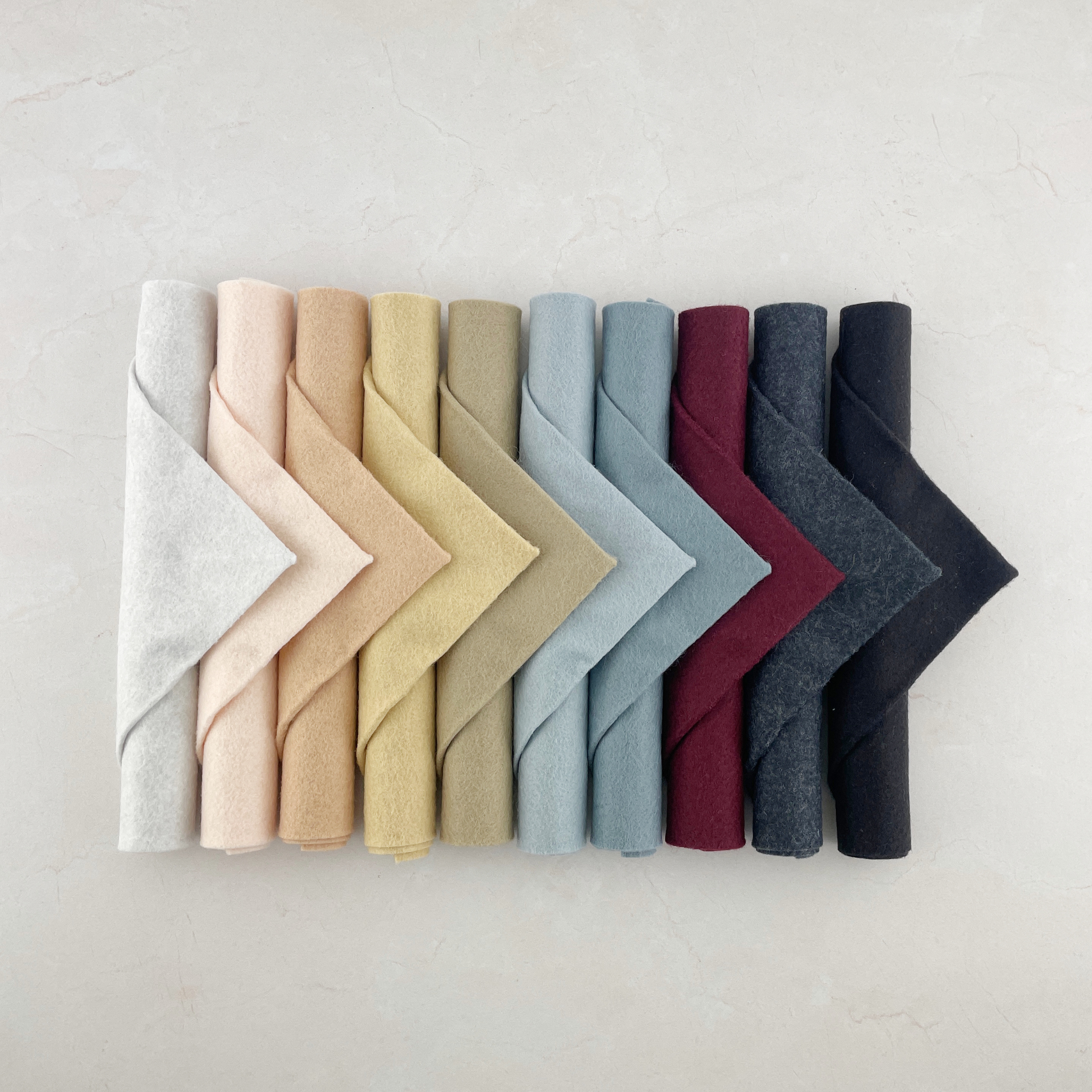Faded Parlour Palette Curated Wool Blend Felt Bundle