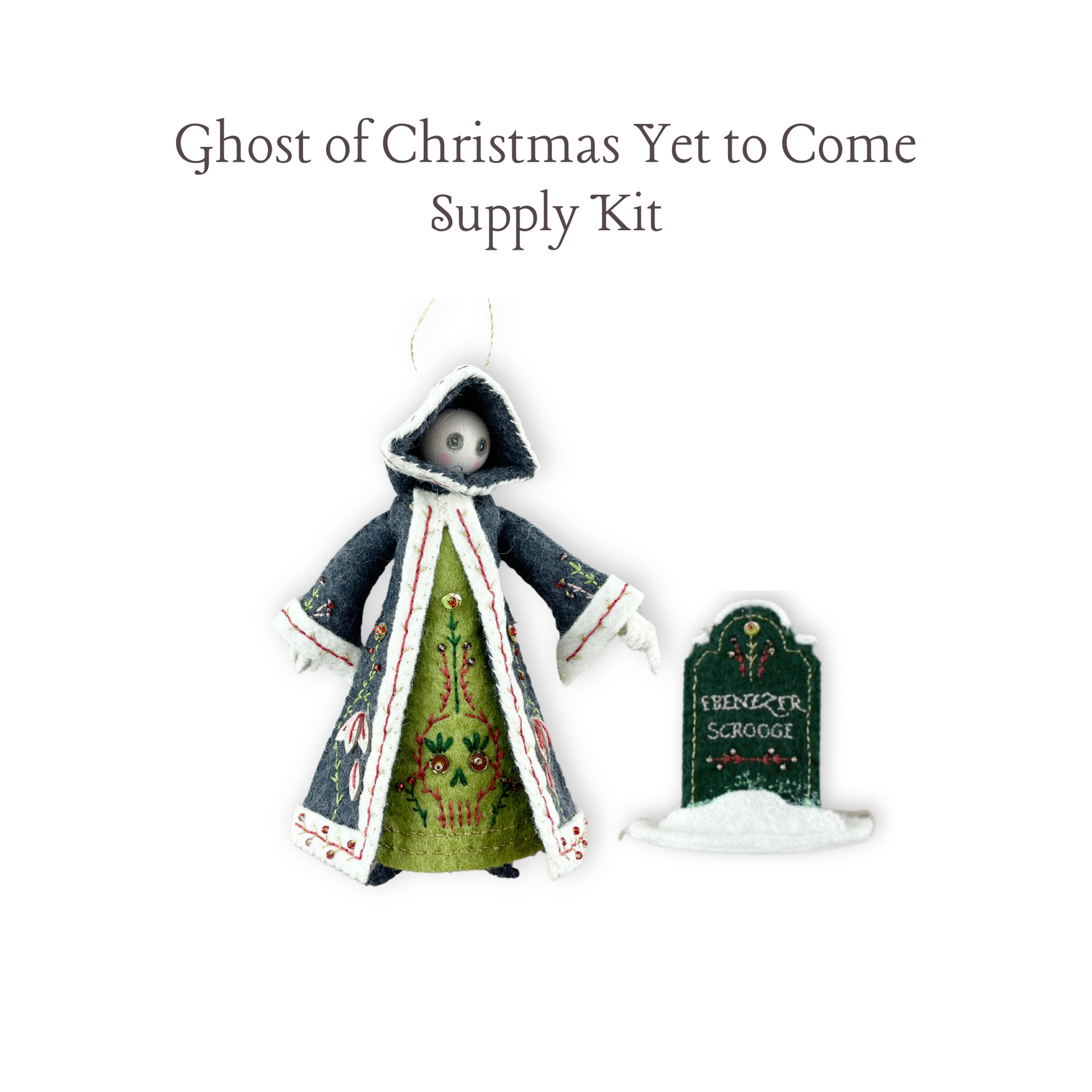 Ghost of Christmas Yet to Come Craft Kit Cranberry Red