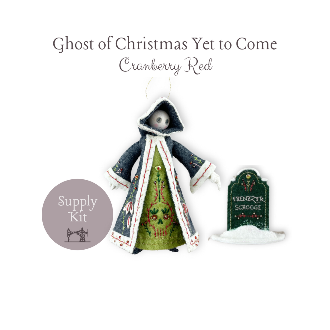 Ghost of Christmas Yet to Come Craft Kit Cranberry Red