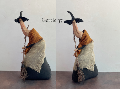 Handmade Halloween or Autumn Witch / Handcrafted Fall Decor