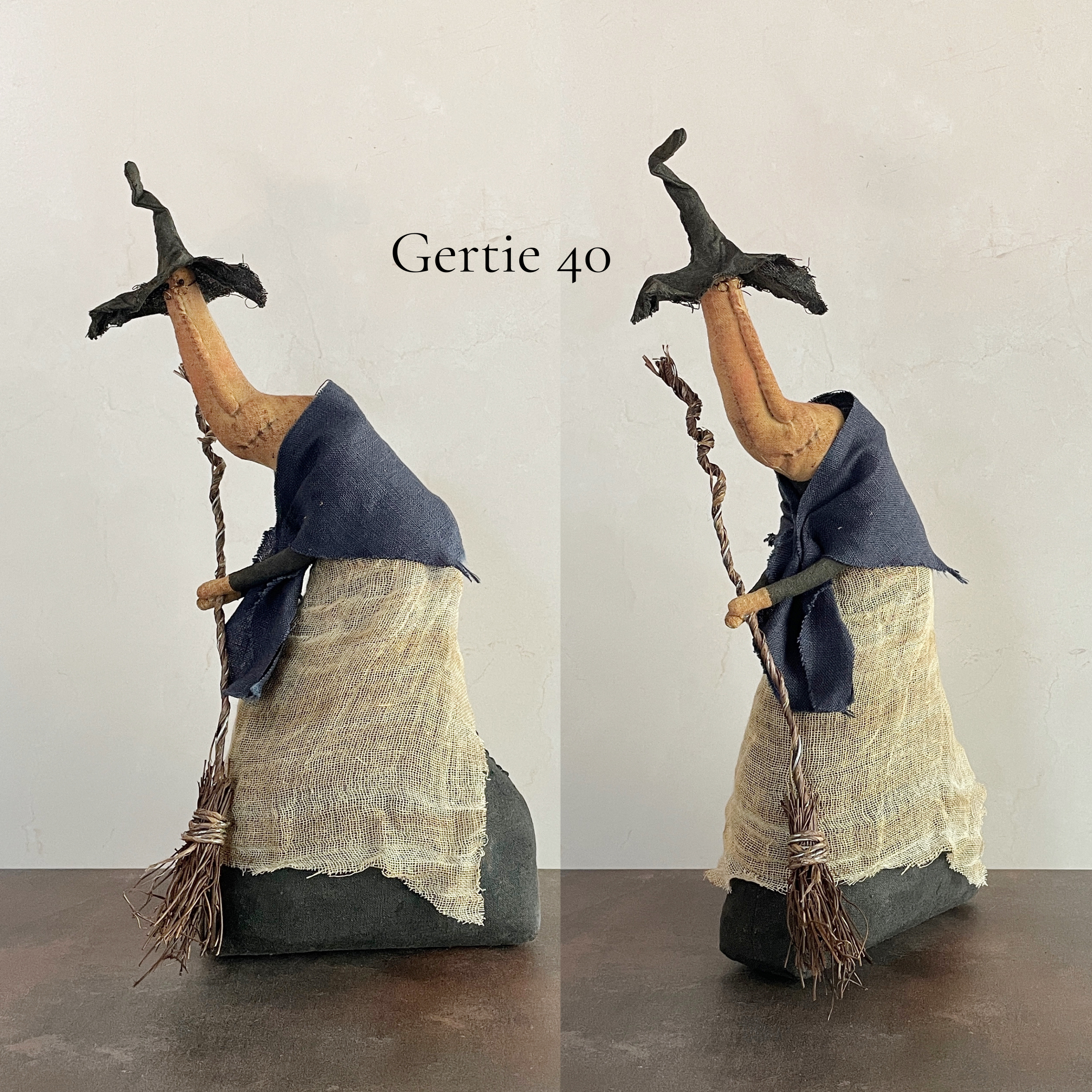 Handmade Halloween or Autumn Witch / Handcrafted Fall Decor