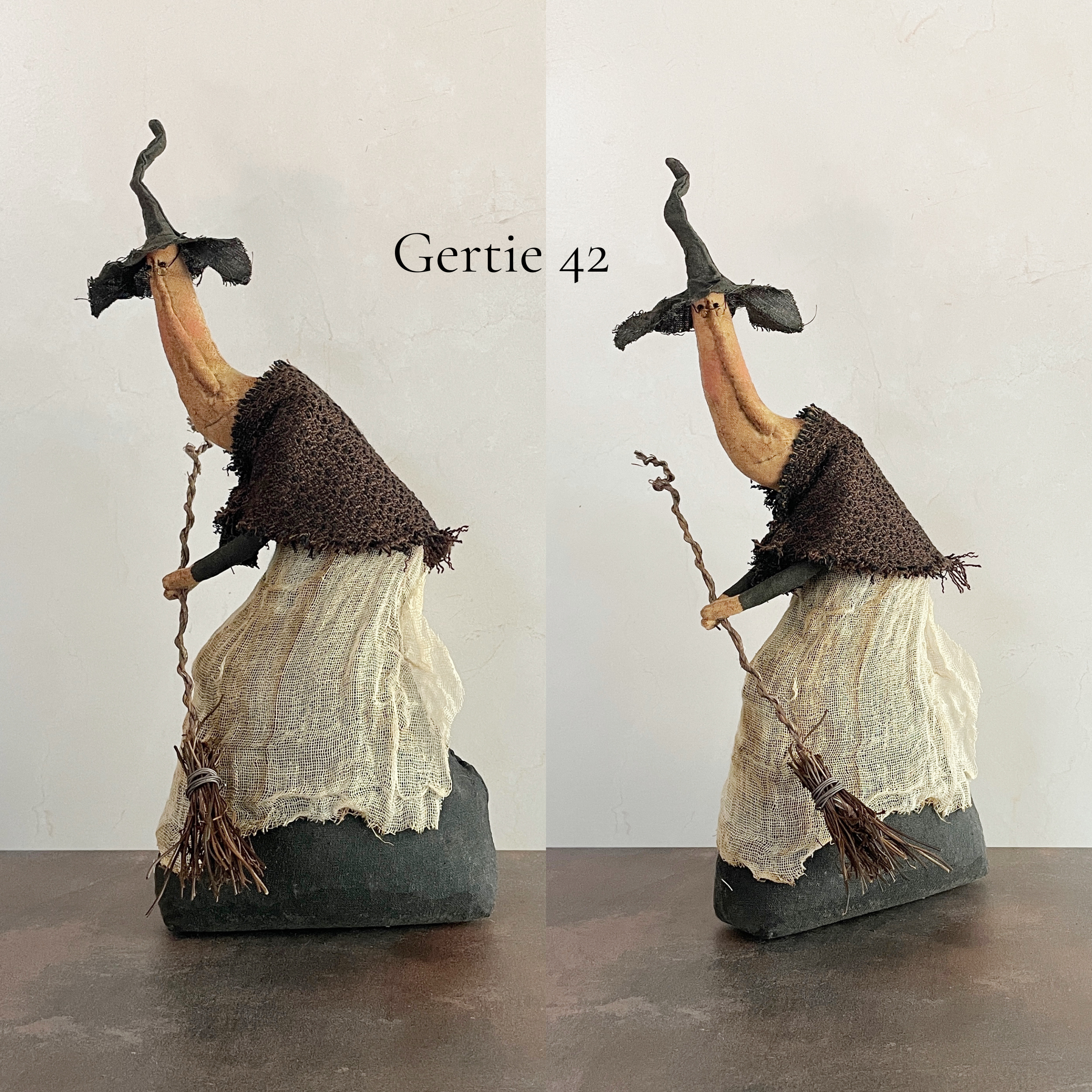 Handmade Halloween or Autumn Witch / Handcrafted Fall Decor