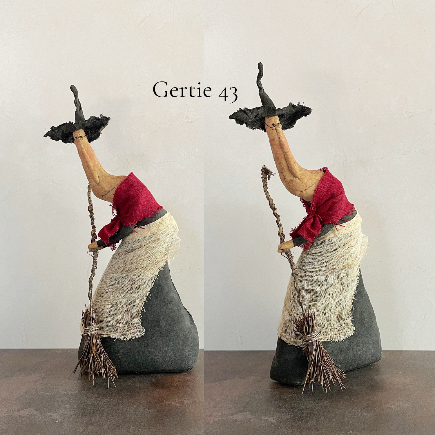 Handmade Halloween or Autumn Witch / Handcrafted Fall Decor