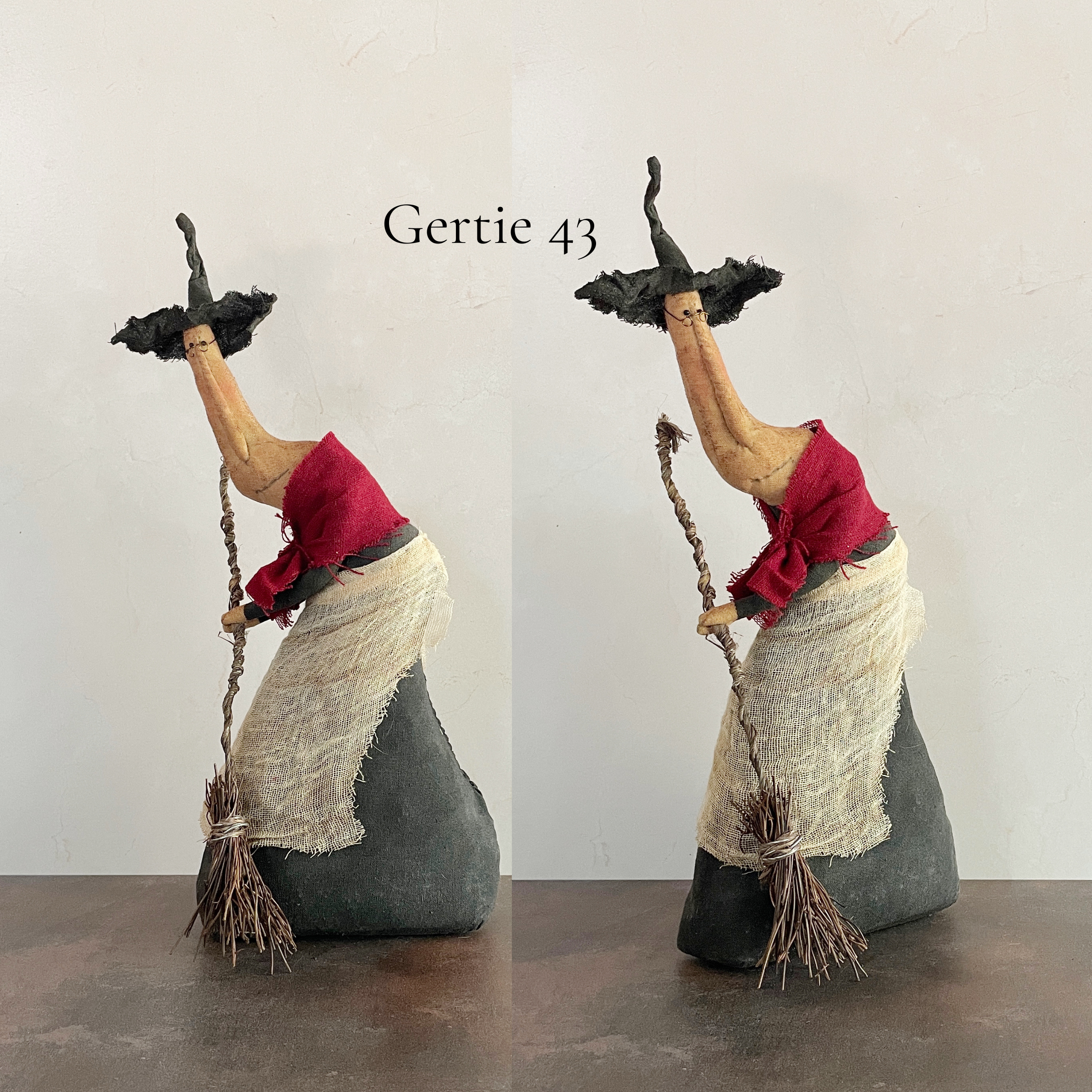 Handmade Halloween or Autumn Witch / Handcrafted Fall Decor