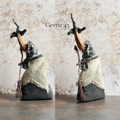 Handmade Halloween or Autumn Witch / Handcrafted Fall Decor