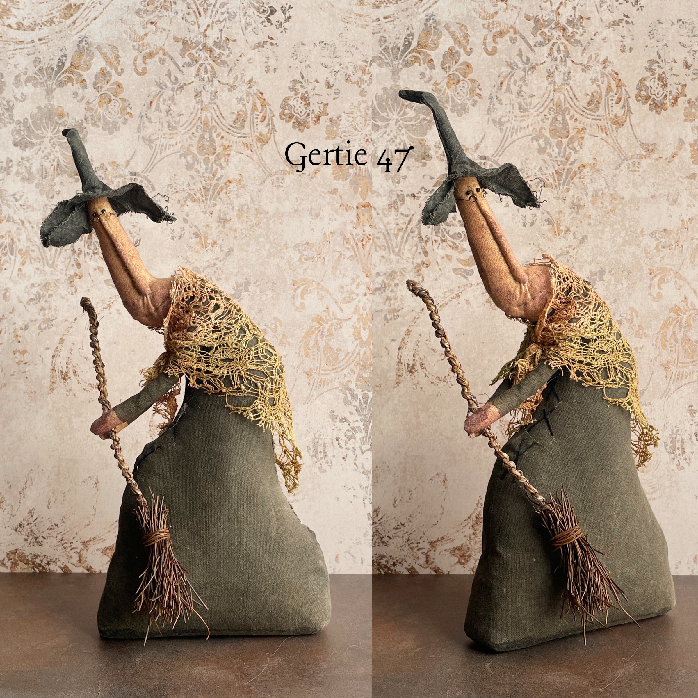 Handmade Halloween or Autumn Witch / Handcrafted Fall Decor