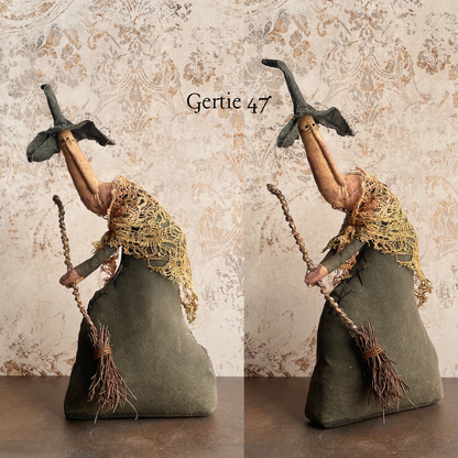 Handmade Halloween or Autumn Witch / Handcrafted Fall Decor