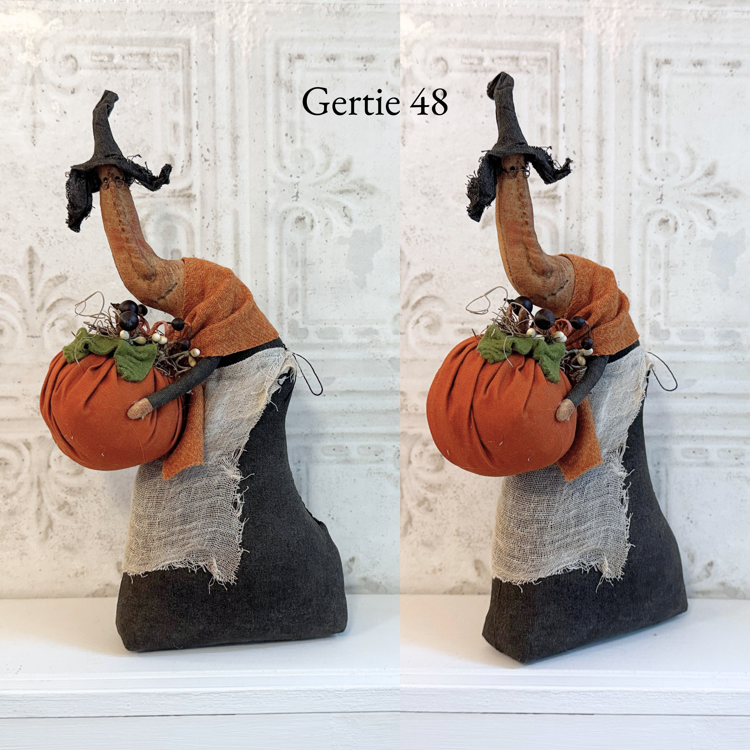 Handmade Halloween or Autumn Witch / Handcrafted Fall Decor