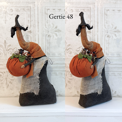 Handmade Halloween or Autumn Witch / Handcrafted Fall Decor