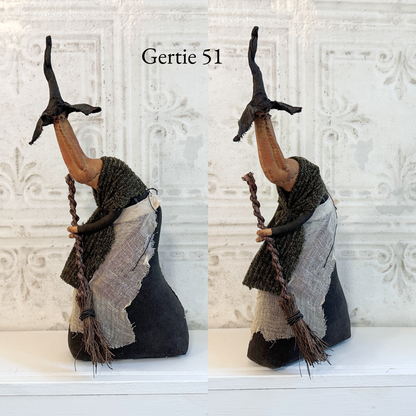 Handmade Halloween or Autumn Witch / Handcrafted Fall Decor