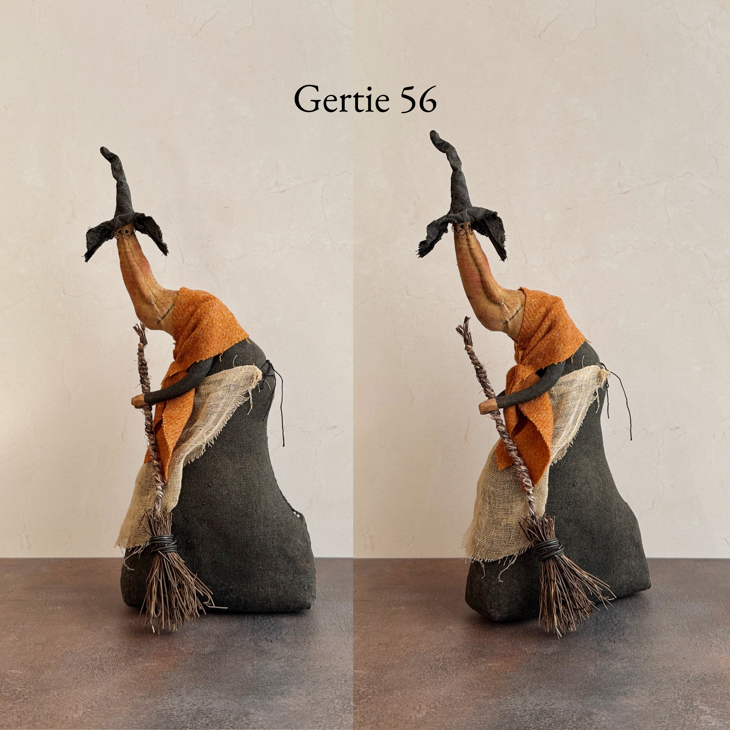 Handmade Halloween or Autumn Witch / Handcrafted Fall Decor