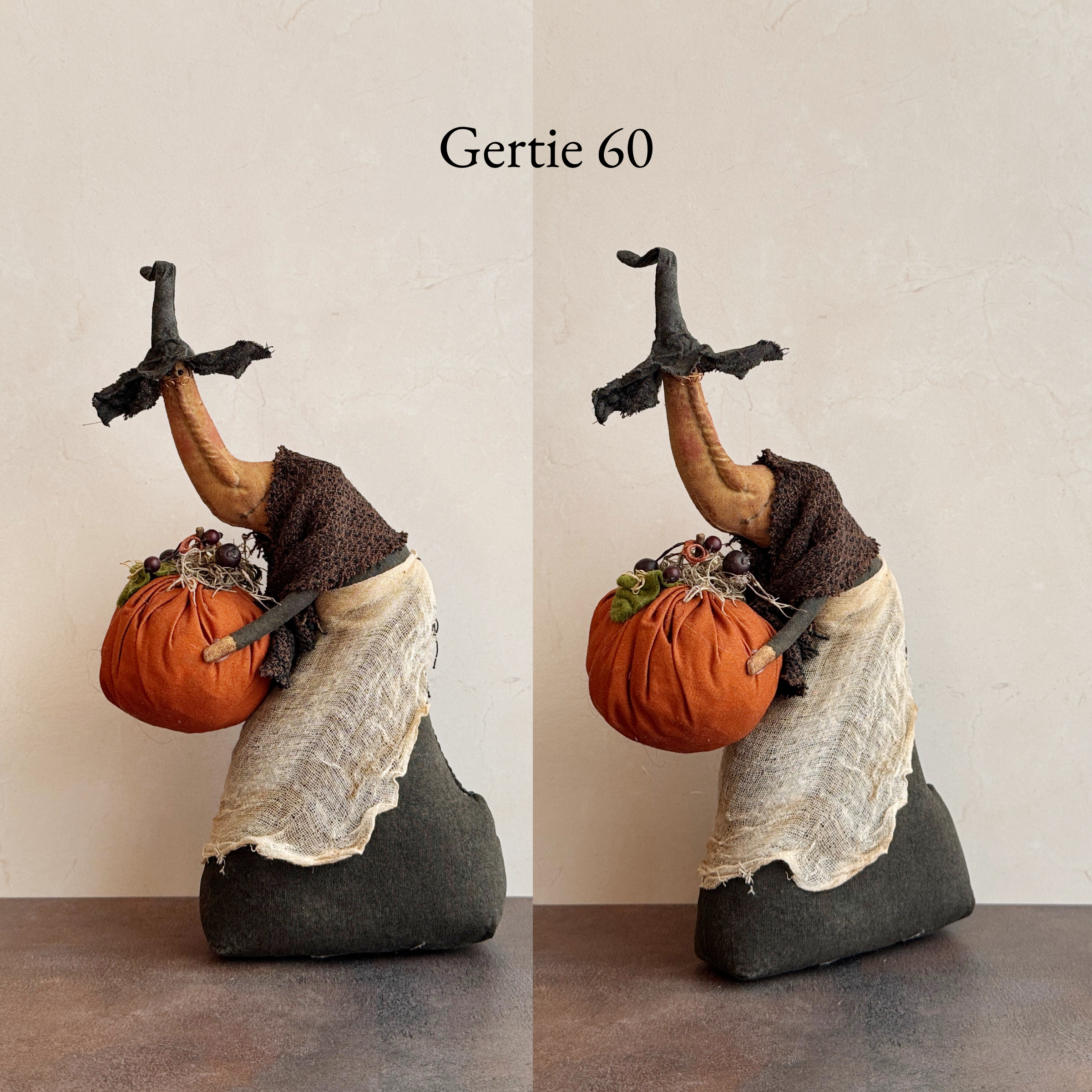 Handmade Halloween or Autumn Witch / Handcrafted Fall Decor